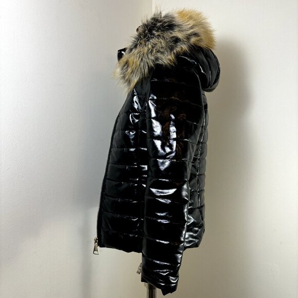Women's Faux Leather Style Jacket NWOT Size M / S US Black Made in Italy - Picture 7 of 12